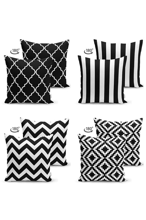 Set di 4 federe per cuscini decorativi Suet RKYK445 Multicolore, 43 x 43 cm (1)