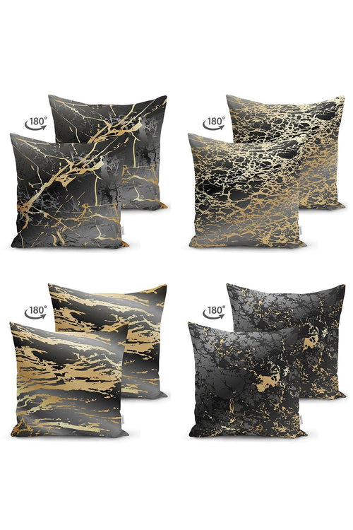 Set di 4 federe per cuscini decorativi Suet RKYK447 Multicolore, 43 x 43 cm (1)