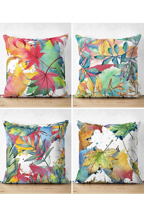 Set di 4 federe per cuscini decorativi Suet RKYK452 Multicolore, 43 x 43 cm