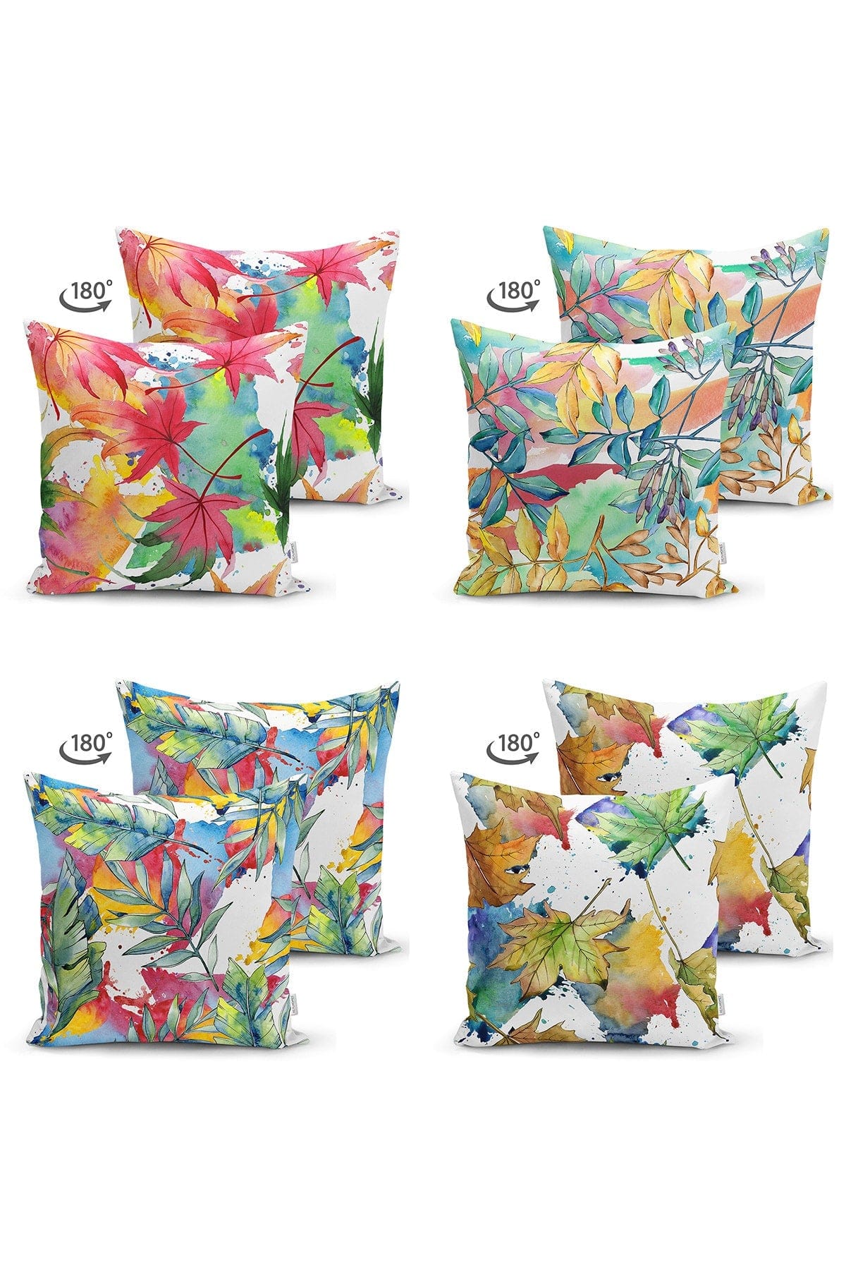Set di 4 federe per cuscini decorativi Suet RKYK452 Multicolore, 43 x 43 cm (1)