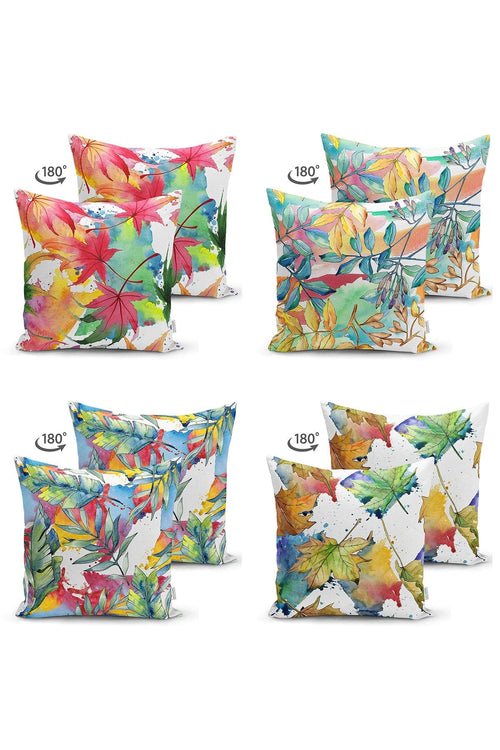 Set di 4 federe per cuscini decorativi Suet RKYK452 Multicolore, 43 x 43 cm (1)