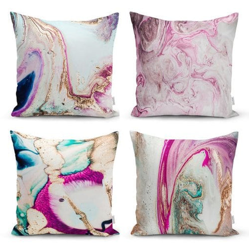 Set di 4 federe per cuscini decorativi Sultan RKYK100 Multicolore, 43 x 43 cm