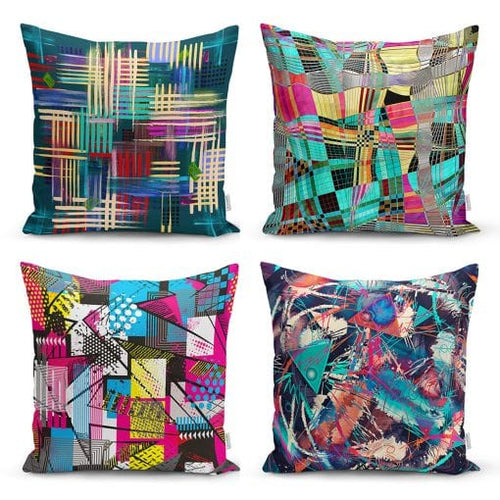 Set di 4 federe per cuscini decorativi Sultan RKYK99 Multicolore, 43 x 43 cm