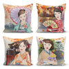 Set di 4 federe per cuscini decorativi Suna RKYK82 Multicolore, 43 x 43 cm