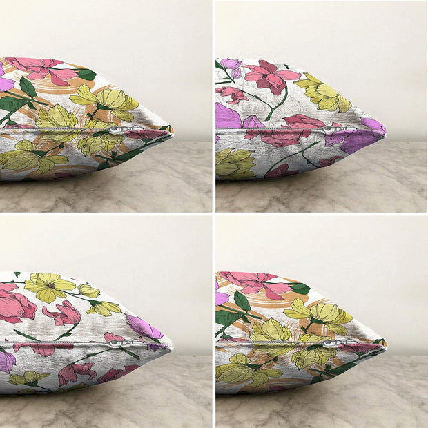 Set di 4 federe per cuscini decorativi Umay RKYK406 Multicolore, 43 x 43 cm (1)