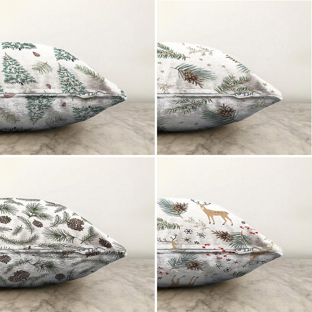 Set di 4 federe per cuscini decorativi Umay RKYK407 Multicolore, 43 x 43 cm (1)