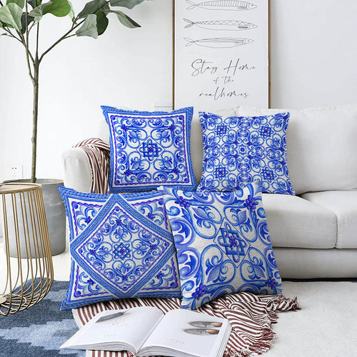 Set di 4 federe per cuscini decorativi Umut RKYK412 Multicolore, 43 x 43 cm