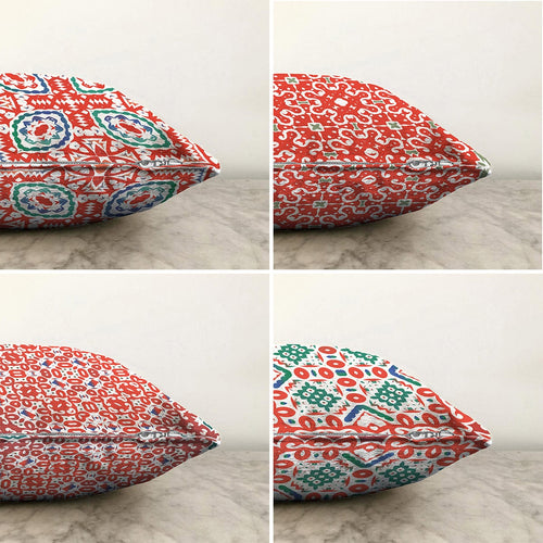 Set di 4 federe per cuscini decorativi Umut RKYK415 Multicolore, 43 x 43 cm (1)