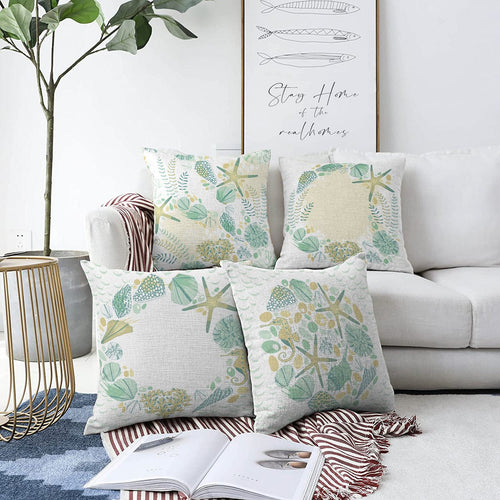 Set di 4 federe per cuscini decorativi Umut RKYK416 Multicolore, 43 x 43 cm