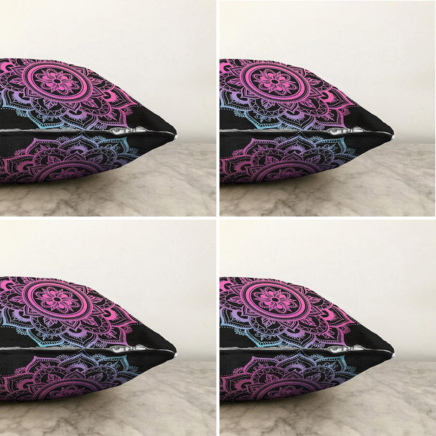 Set di 4 federe per cuscini decorativi Yaman RKYK179 Multicolore, 43 x 43 cm (1)