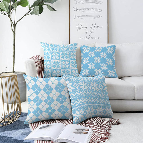 Set di 4 federe per cuscini decorativi Yaman RKYK304 Multicolore, 43 x 43 cm