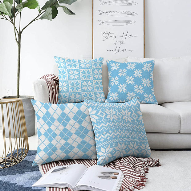 Set di 4 federe per cuscini decorativi Yaman RKYK304 Multicolore, 43 x 43 cm