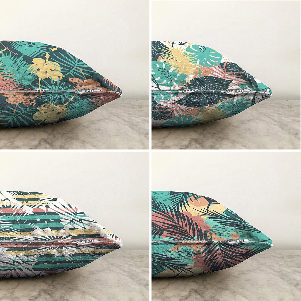 Set di 4 federe per cuscini decorativi Yaman RKYK305 Multicolore, 43 x 43 cm (1)