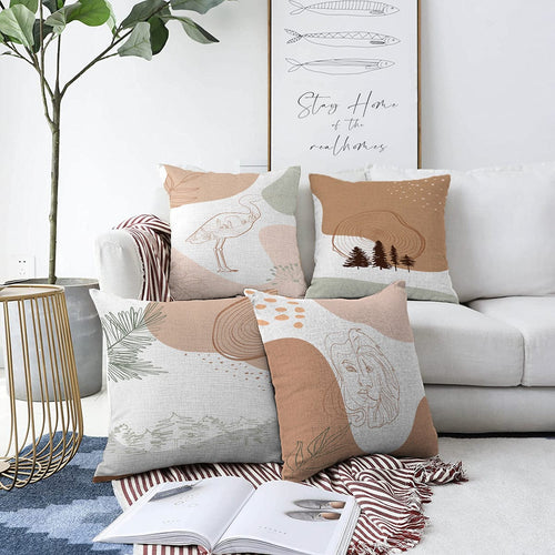 Set di 4 federe per cuscini decorativi Yaman RKYK310 Multicolore, 43 x 43 cm