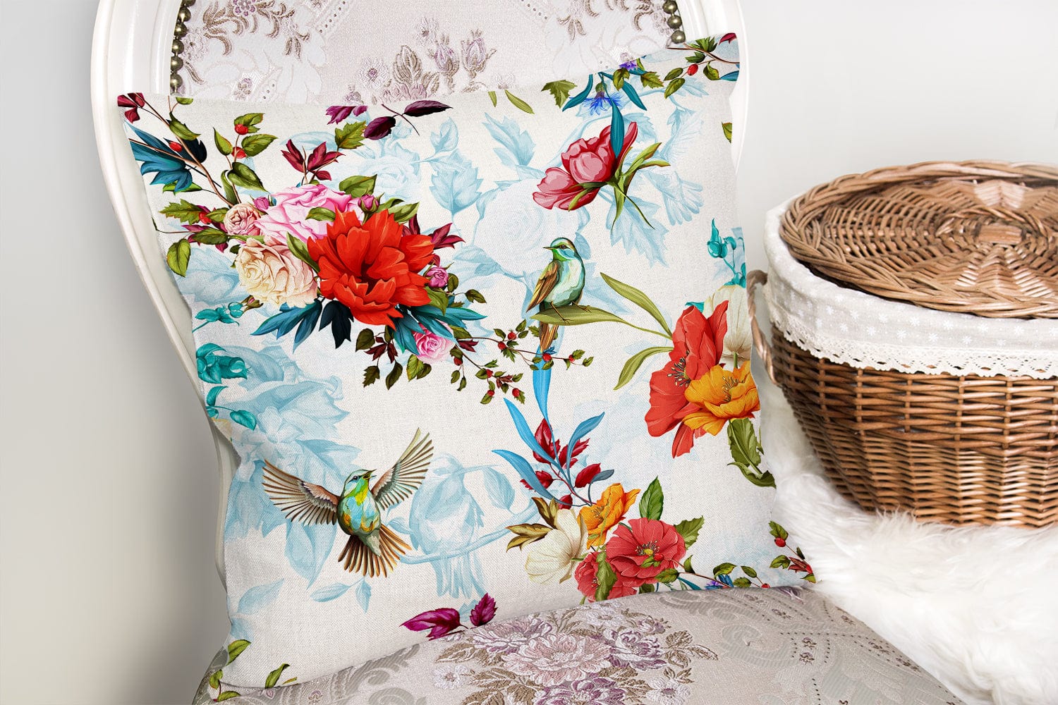 Set di 4 federe per cuscini decorativi Yasemin RKYK141 Multicolore, 43 x 43 cm (2)