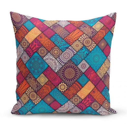 Set di 4 federe per cuscini decorativi Yldiko RKYK460 Multicolore, 43 x 43 cm (1)
