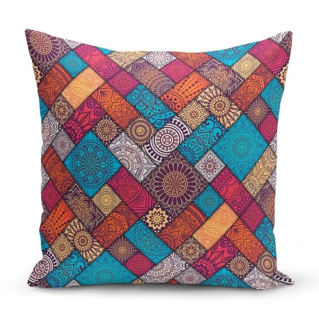 Set di 4 federe per cuscini decorativi Yldiko RKYK460 Multicolore, 43 x 43 cm (1)