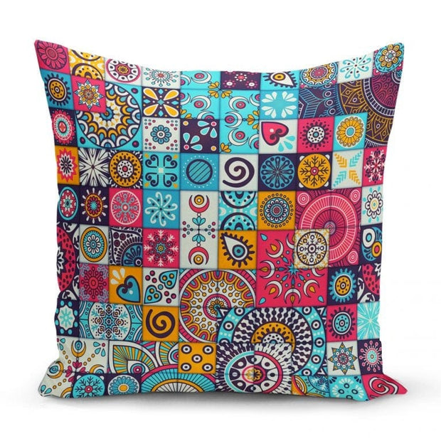 Set di 4 federe per cuscini decorativi Yldiko RKYK460 Multicolore, 43 x 43 cm (2)