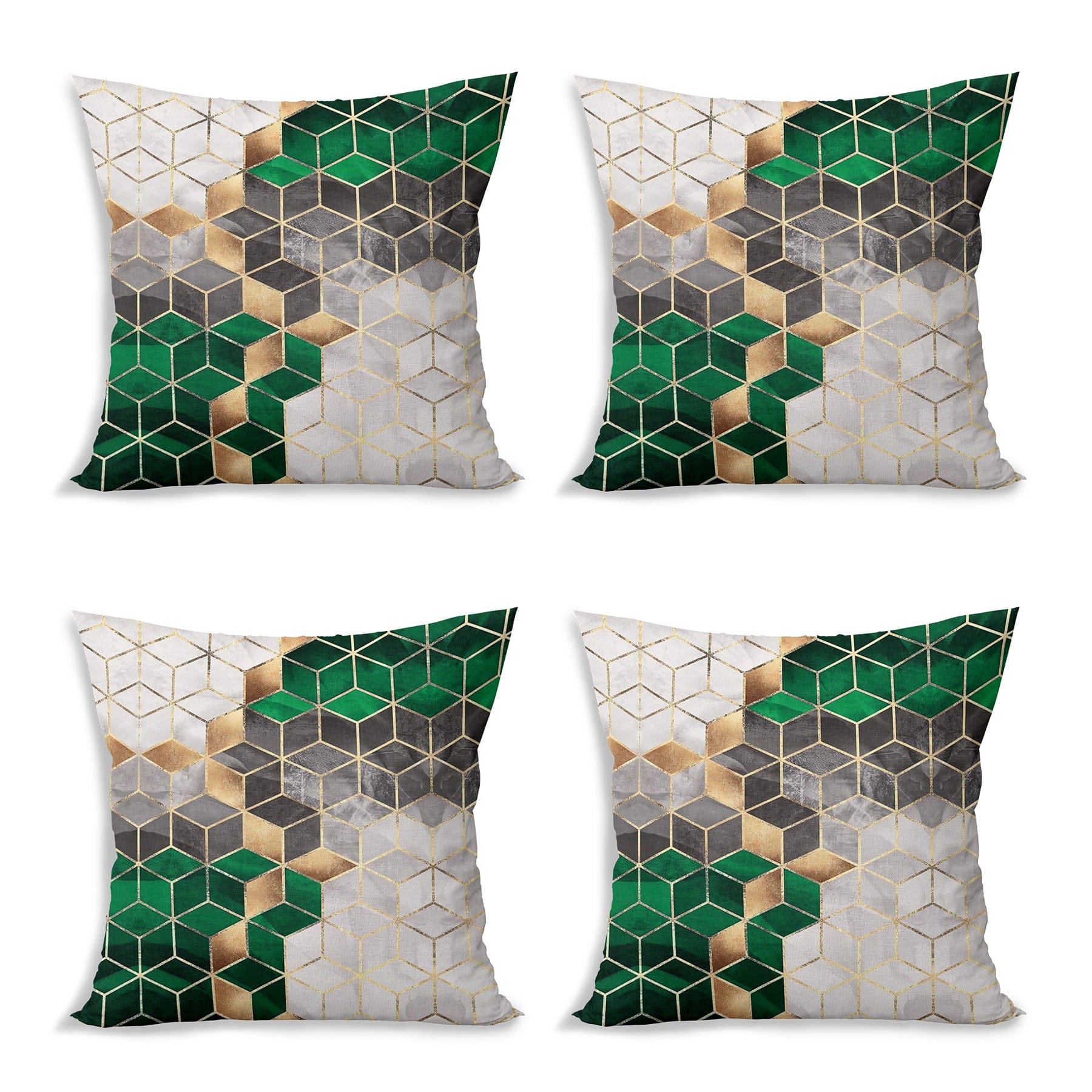 Hillkar Global Set di 4 federe per cuscini decorativi Yldiko RKYK471 Multicolore, 43 x 43 cm