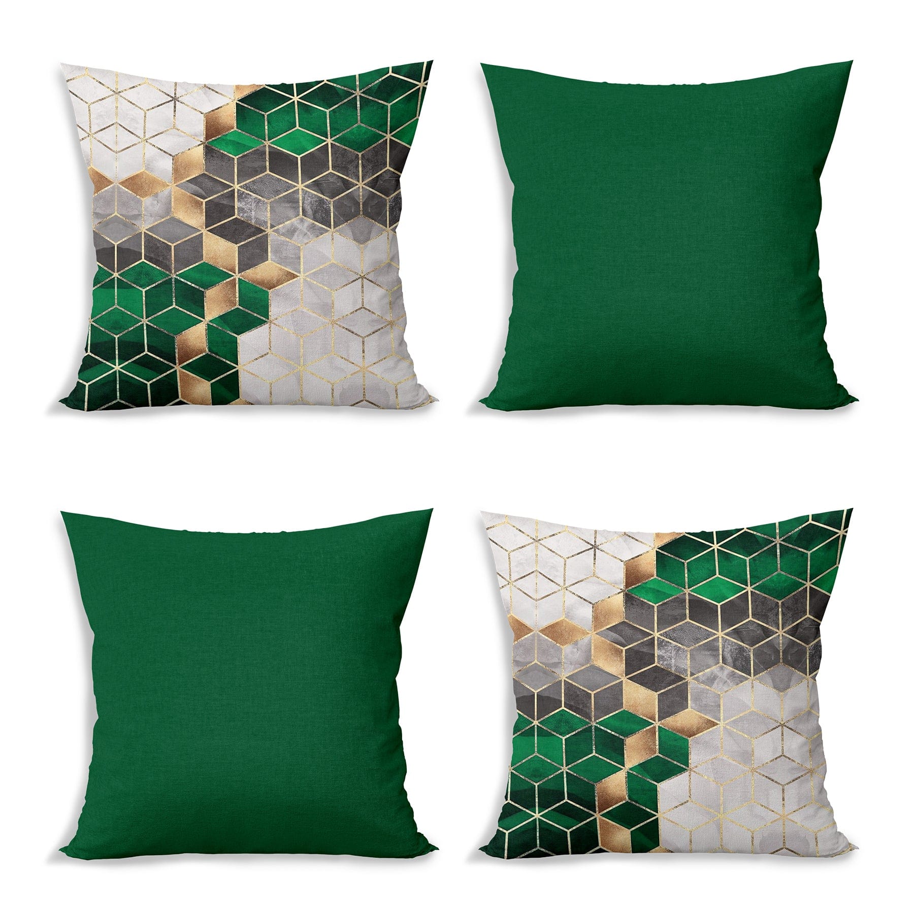 Set di 4 federe per cuscini decorativi Yldiko RKYK472 Multicolore, 43 x 43 cm