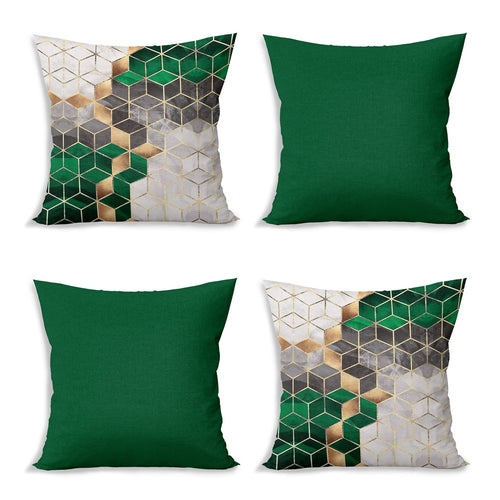 Set di 4 federe per cuscini decorativi Yldiko RKYK472 Multicolore, 43 x 43 cm