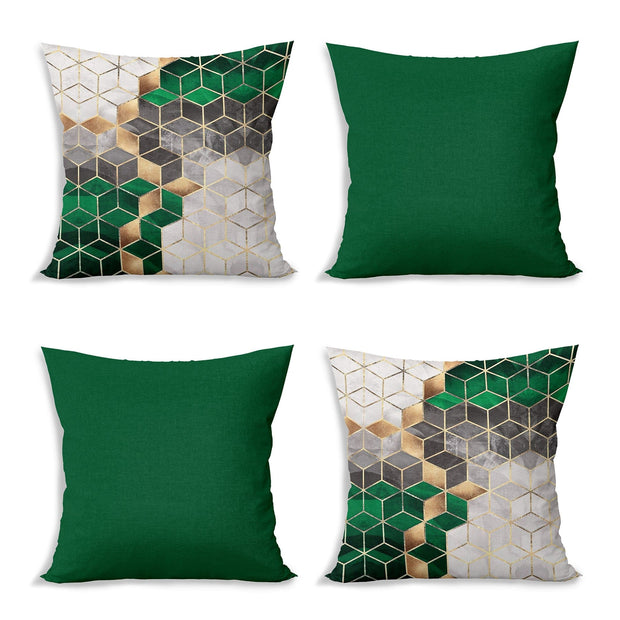 Set di 4 federe per cuscini decorativi Yldiko RKYK472 Multicolore, 43 x 43 cm