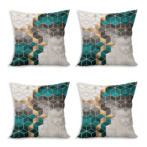 Set di 4 federe per cuscini decorativi Yldiko RKYK473 Multicolore, 43 x 43 cm