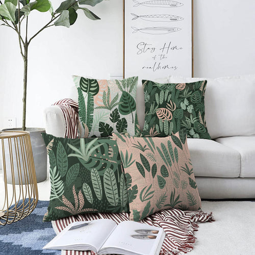 Set di 4 federe per cuscini decorativi Zerrin RKYK292 Multicolore, 43 x 43 cm