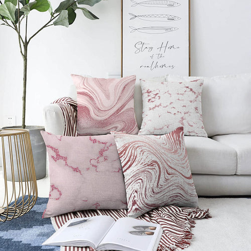 Set di 4 federe per cuscini decorativi Zerrin RKYK294 Multicolore, 43 x 43 cm