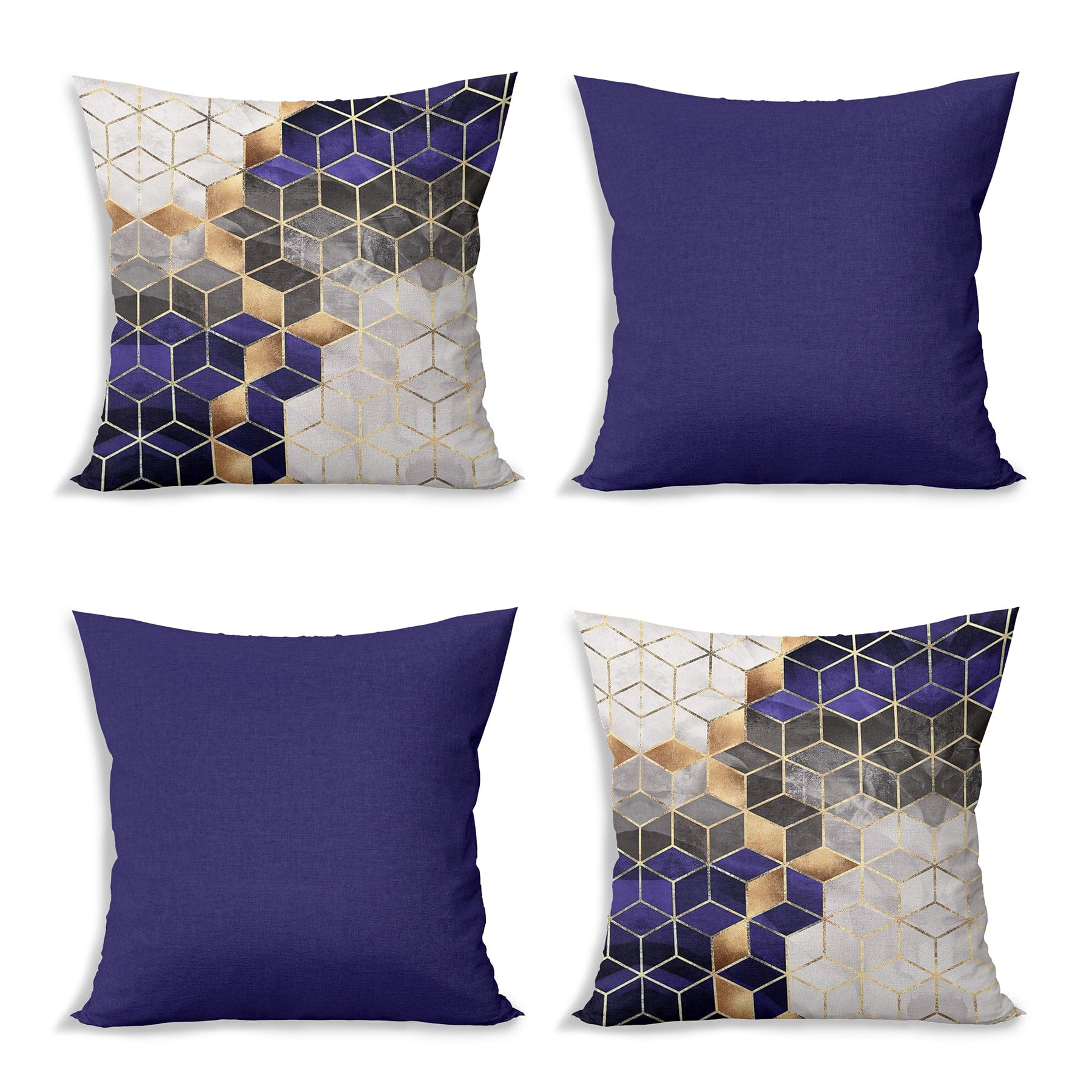 Set di 4 federe per cuscini decorativi Zeynep RKYK468 Multicolore, 43 x 43 cm