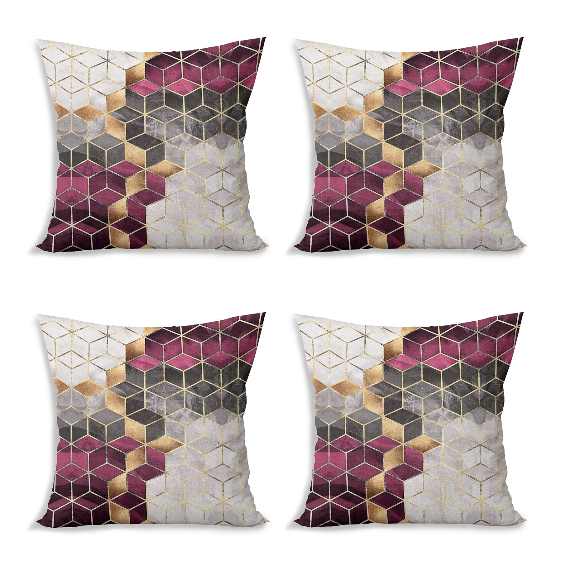 Set di 4 federe per cuscini decorativi Zeynep RKYK469 Multicolore, 43 x 43 cm
