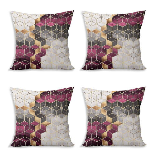 Set di 4 federe per cuscini decorativi Zeynep RKYK469 Multicolore, 43 x 43 cm