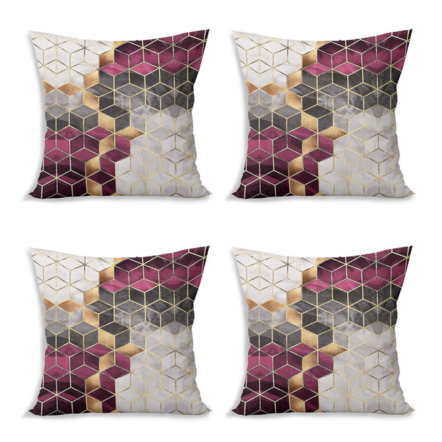 Set di 4 federe per cuscini decorativi Zeynep RKYK469 Multicolore, 43 x 43 cm