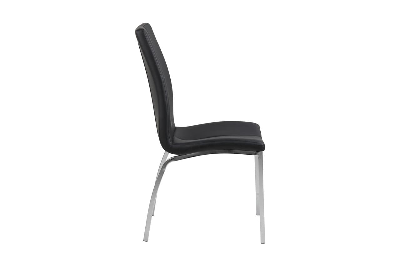 Set di 4 sedie da pranzo in ecopelle Asama Nero (2)
