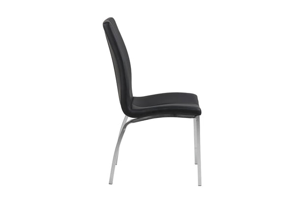 Set di 4 sedie da pranzo in ecopelle Asama Nero (2)