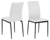 Set di 4 sedie da pranzo in ecopelle Demina Bianco