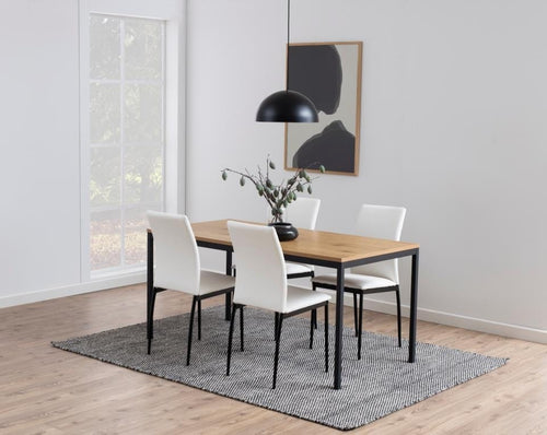 Set di 4 sedie da pranzo in ecopelle Demina Bianco (1)