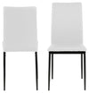 Set di 4 sedie da pranzo in ecopelle Demina Bianco (2)