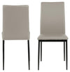 Set di 4 sedie da pranzo in ecopelle Demina Grigio (3)