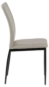 Set di 4 sedie da pranzo in ecopelle Demina Grigio (4)