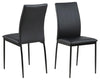 Set di 4 sedie da pranzo in ecopelle Demina Nero