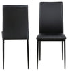 Set di 4 sedie da pranzo in ecopelle Demina Nero (4)