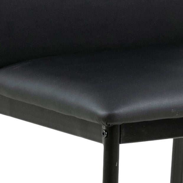 Set di 4 sedie da pranzo in ecopelle Demina Nero (9)