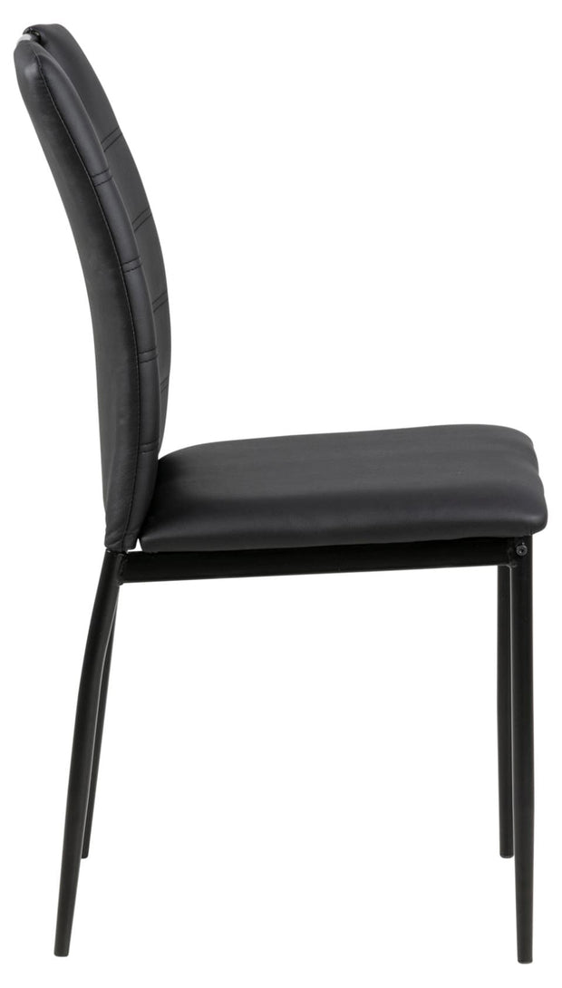 Set di 4 sedie da pranzo in ecopelle Dia Nero (4)