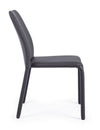 Set di 4 sedie da pranzo in ecopelle Pathos Grigio (5)