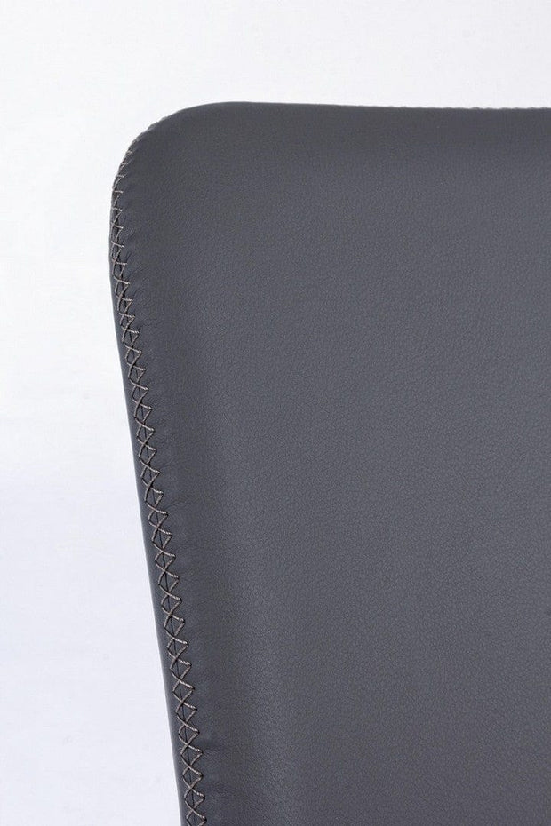 Set di 4 sedie da pranzo in ecopelle Pathos Grigio (6)