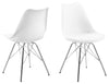 Set di 4 sedie da pranzo in plastica Eris Bianco