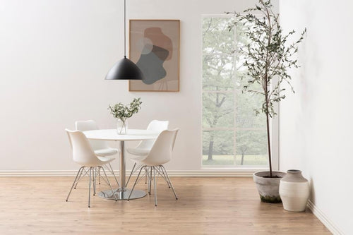 Set di 4 sedie da pranzo in plastica Eris Bianco (1)