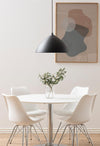 Set di 4 sedie da pranzo in plastica Eris Bianco (3)