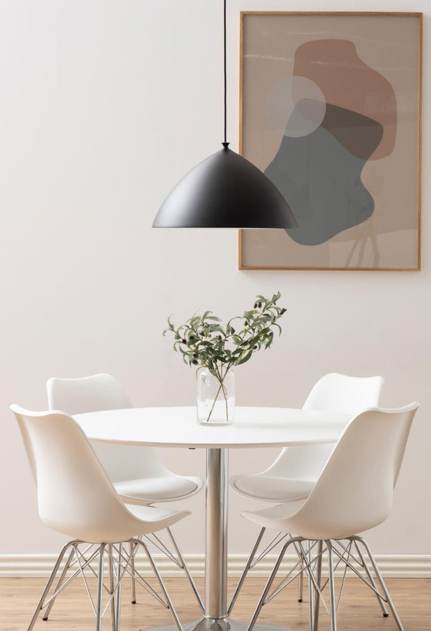 Set di 4 sedie da pranzo in plastica Eris Bianco (3)